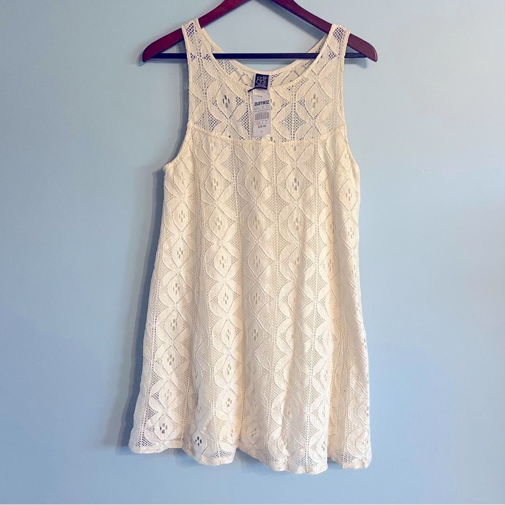 CROCHET Summer Dress EMPYRE SHARA Back DETAIL CREAM — NWT 🏷️ Sz M